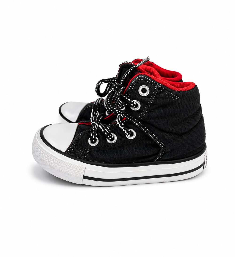 Converse Chuck Taylor All Star High Top Infant Size 6 Black Red